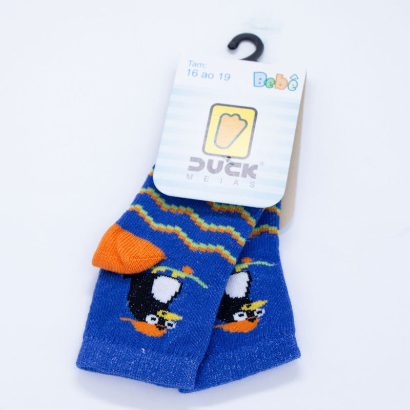 Meia estampada de pinguim