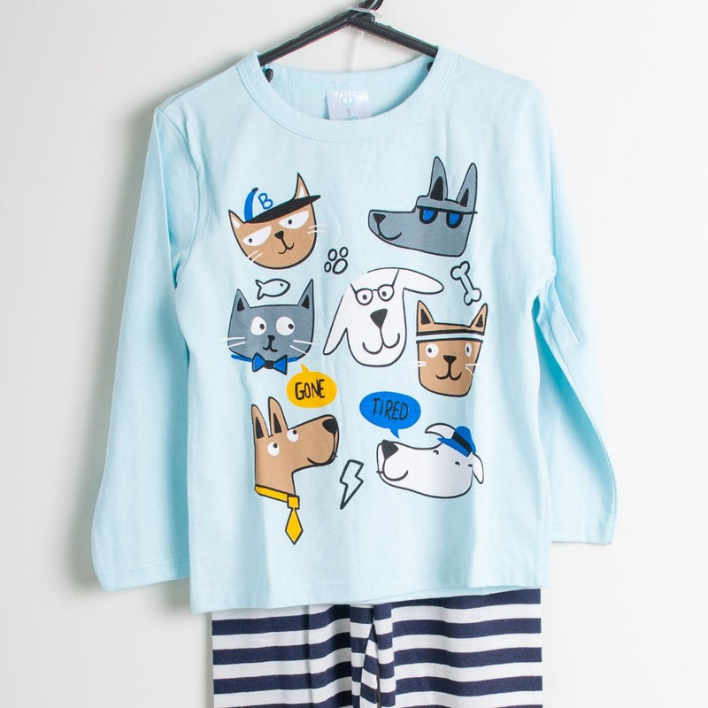 Pijama manga longa infantil 1-2-3-4-6-8